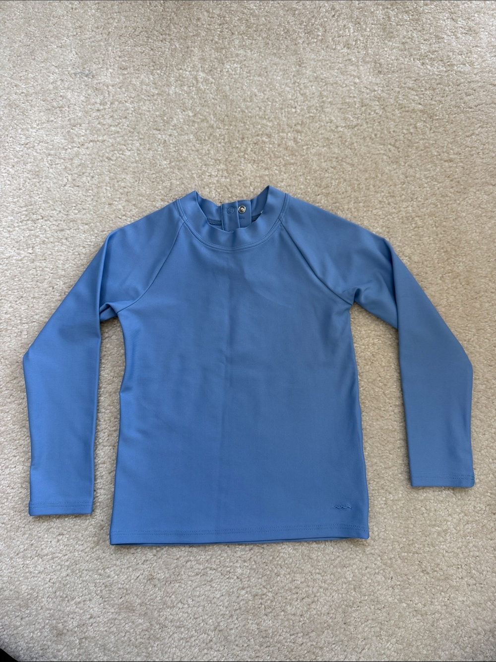 Minnow Swim Blue Long-Sleeve Kids Rash Guard 3/4T